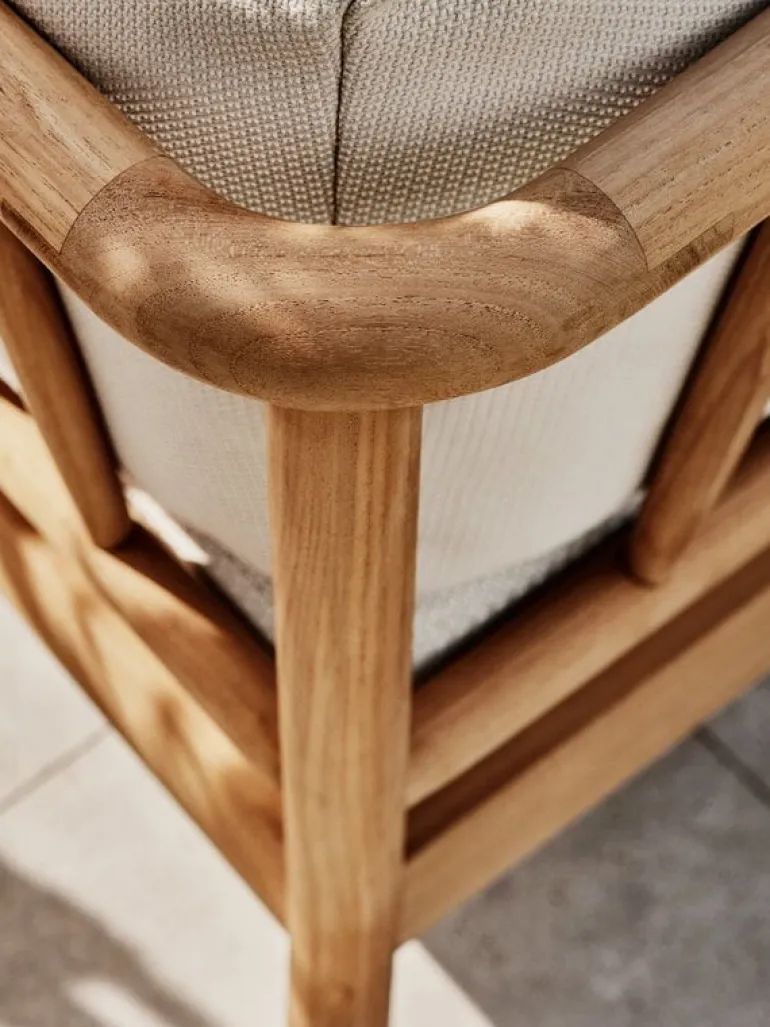 Skagerak Tradition corner module, teak - light sand