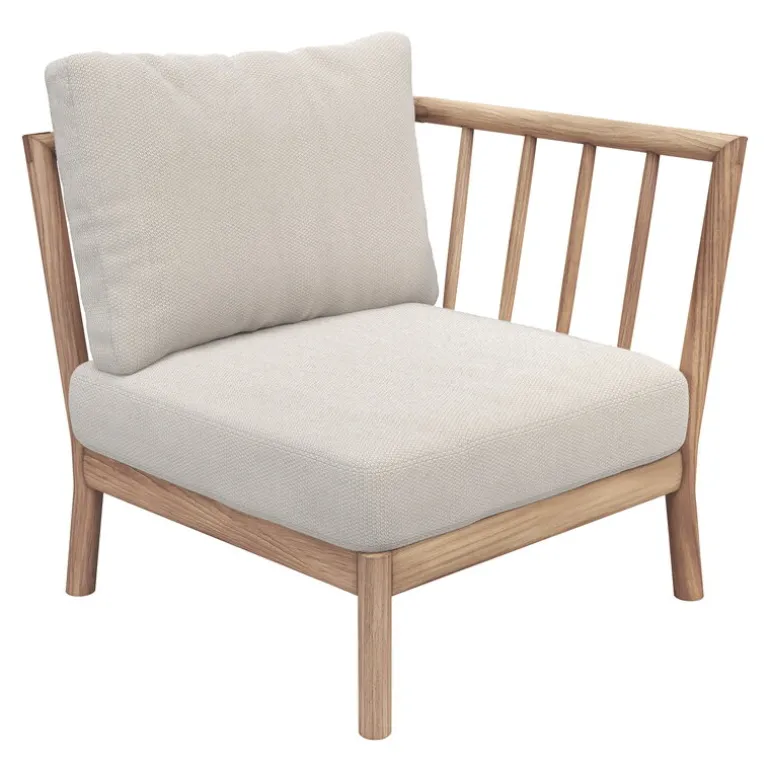 Skagerak Tradition end module, teak - light sand