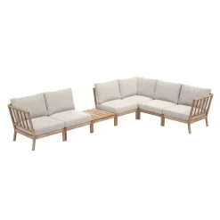 Skagerak Tradition end module, teak - light sand