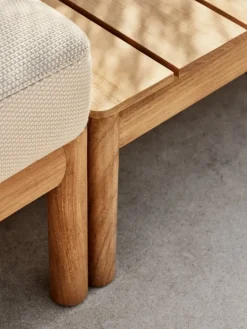 Skagerak Tradition end module, teak - light sand