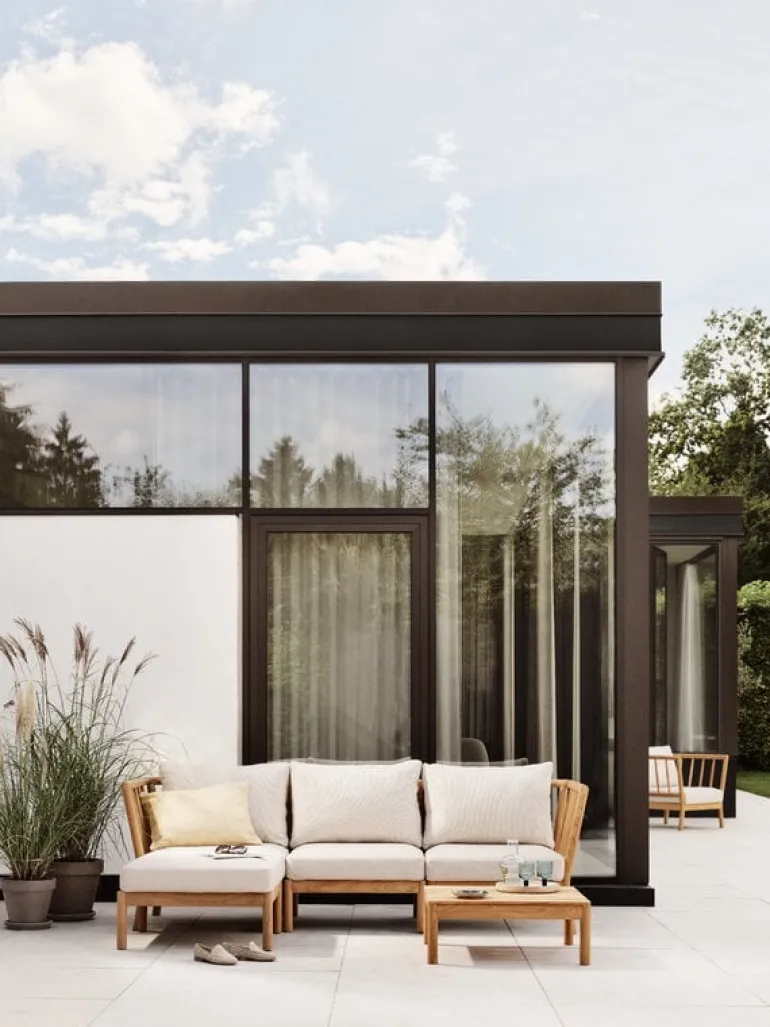 Skagerak Tradition end module, teak - light sand