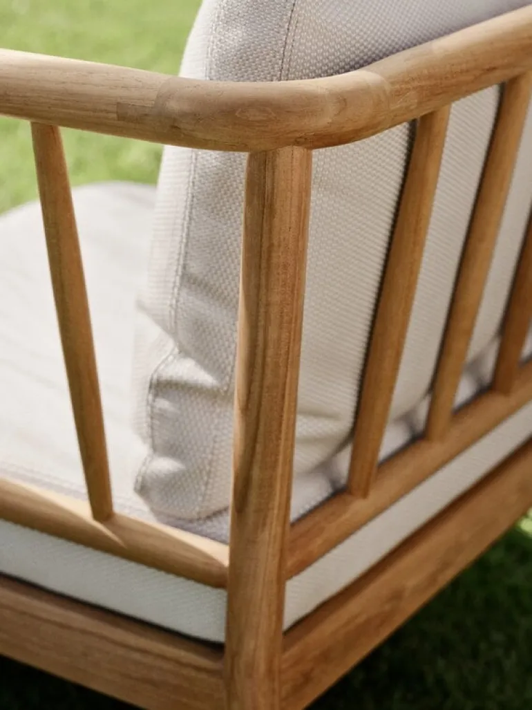 Skagerak Tradition end module, teak - light sand