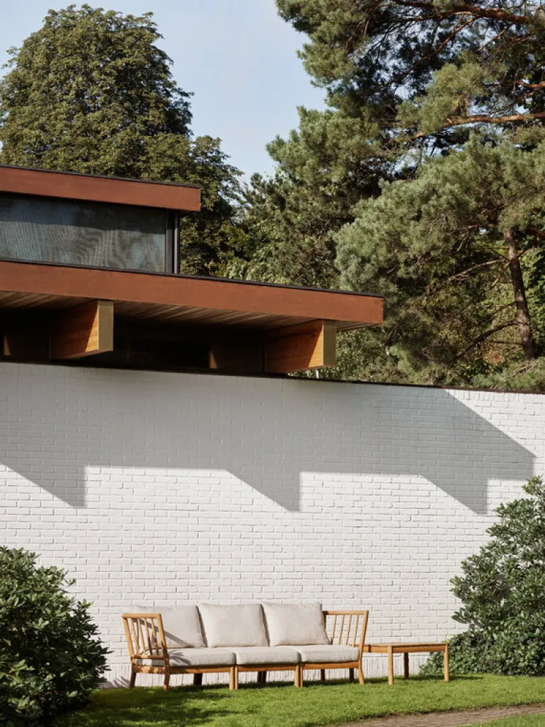 Skagerak Tradition lounge table, high, teak