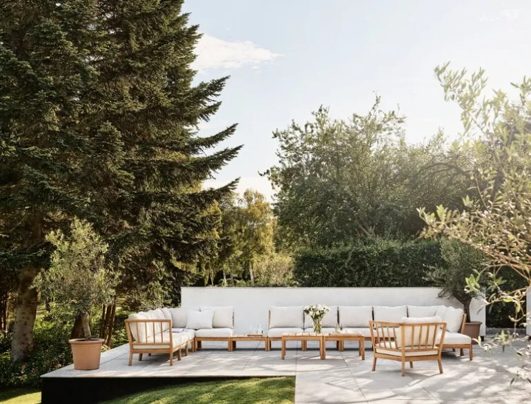 Skagerak Tradition lounge table, high, teak