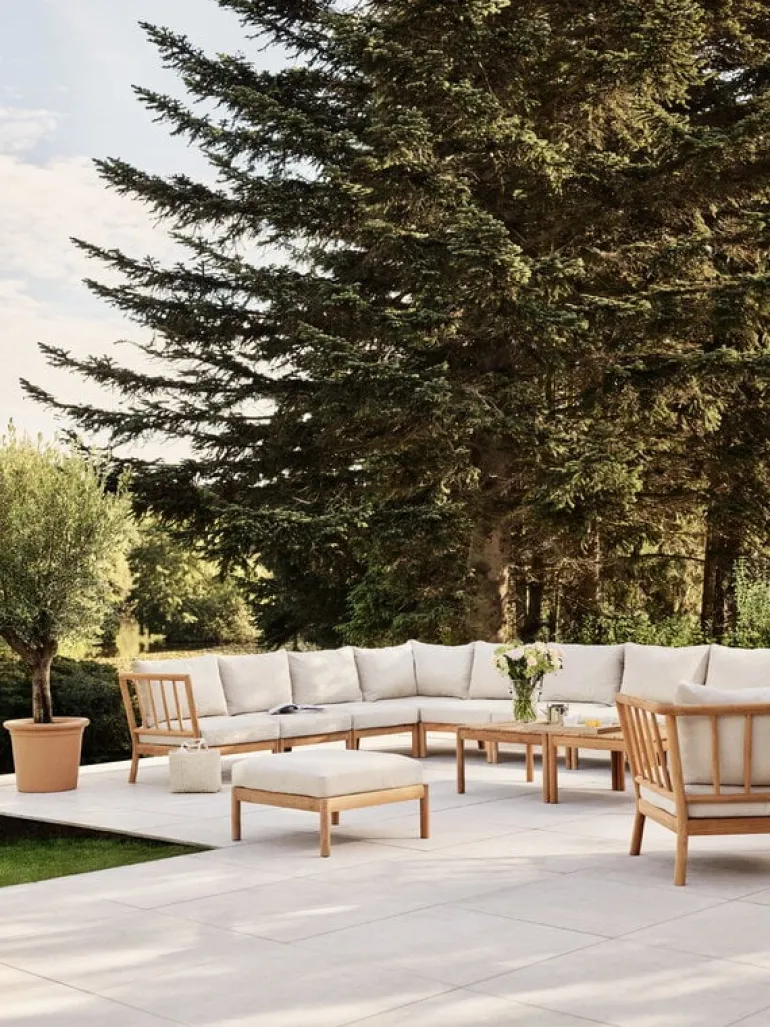 Skagerak Tradition lounge table, high, teak