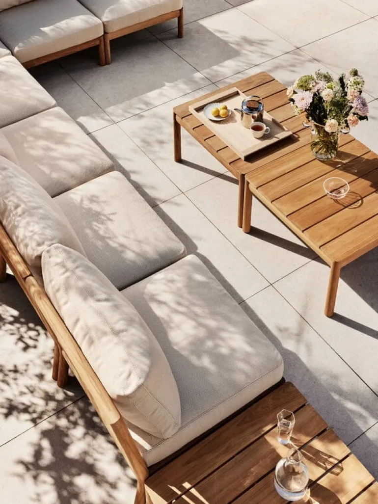 Skagerak Tradition lounge table, high, teak