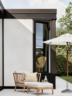 Skagerak Tradition pouf, teak - light sand