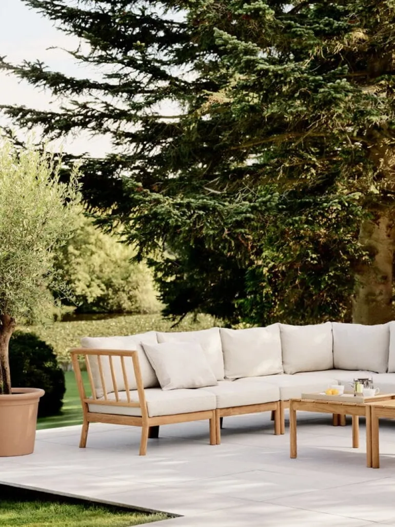 Skagerak Tradition spacer module, teak - light sand