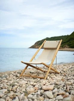 Skargaarden H55 easy chair, teak - canvas