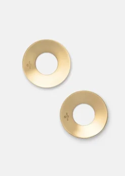 Skultuna Drip plate, large, set of 2, polished brass