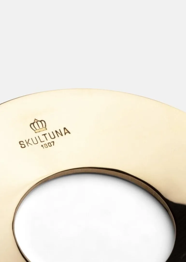 Skultuna Drip plate, large, set of 2, polished brass