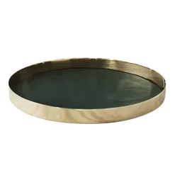 Skultuna Karui tray, dark green leather