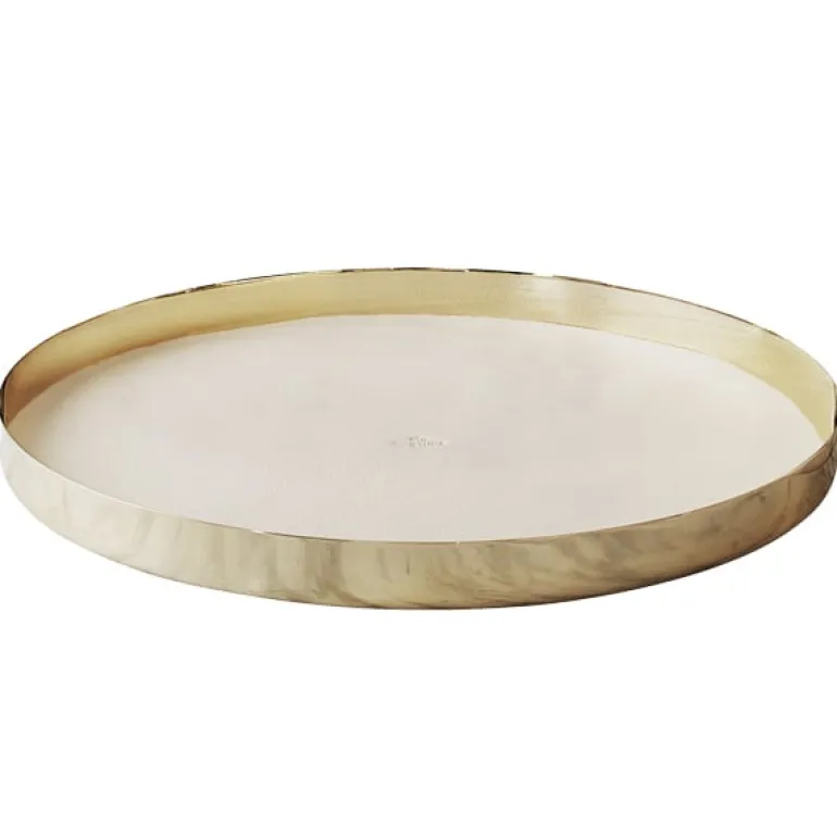 Skultuna Karui tray, L, ivory white leather