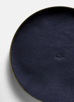 Skultuna Karui tray, medium, ink blue leather