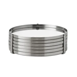 Stelton Arne Jacobsen coasters, 6 pcs