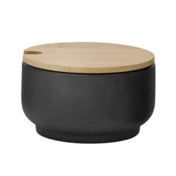 Stelton Theo sugar bowl, black