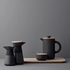 Stelton Theo sugar bowl, black