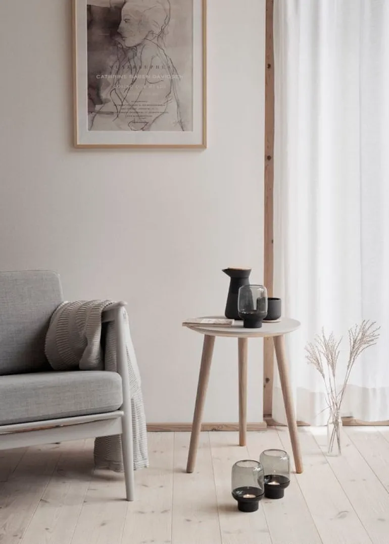 Stelton Theo tea cup with coaster, black