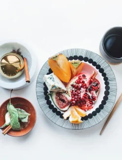 Stelton Theo tea cup with coaster, black