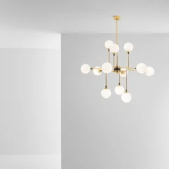 Stilnovo Galassia 12 pendant, gold - white