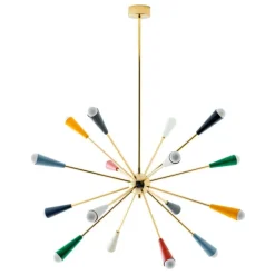 Stilnovo Sputnik pendant, gold - multicolor