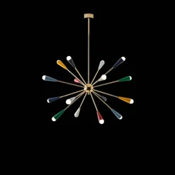 Stilnovo Sputnik pendant, gold - multicolor