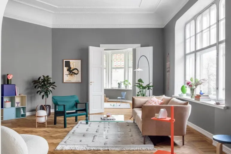 String Furniture Museum side table, orange