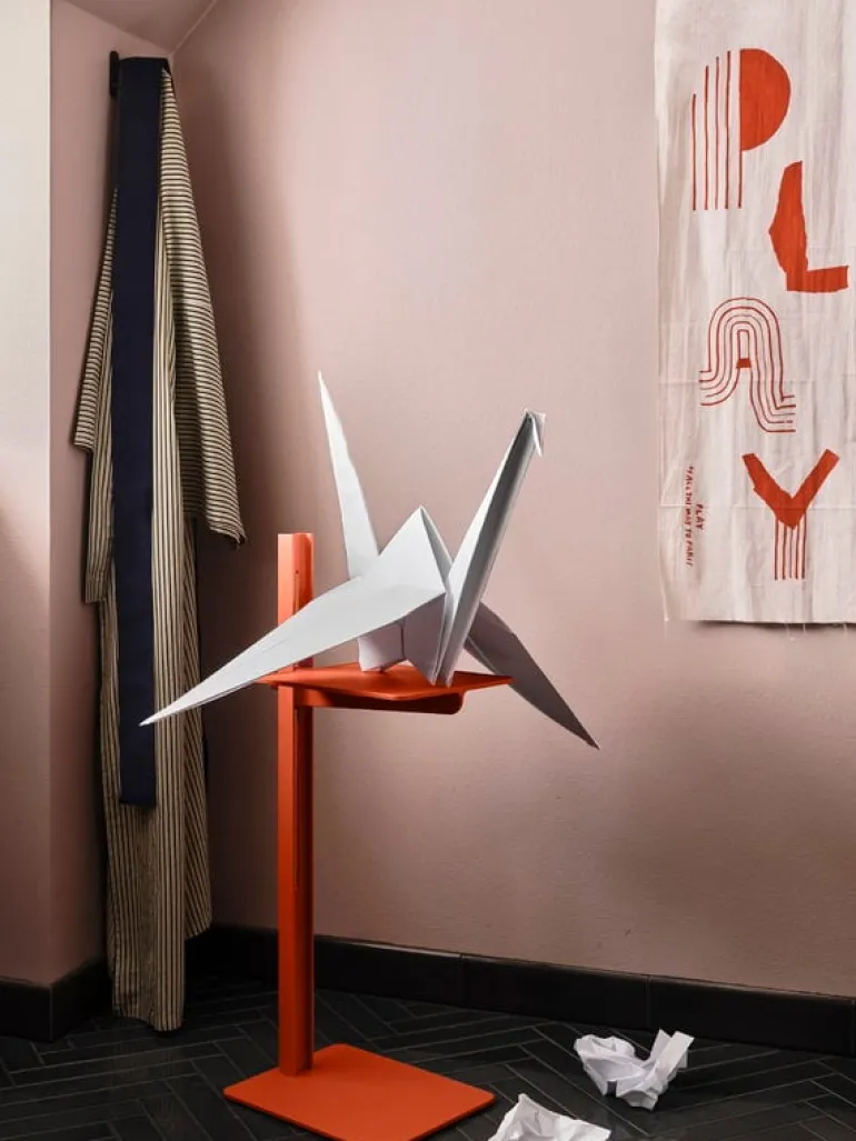 String Furniture Museum side table, orange