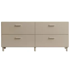 String Furniture Relief chest of drawers with legs, low, beige