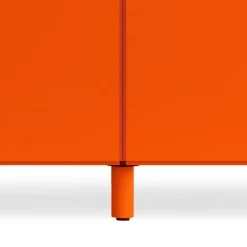 String Furniture Relief chest of drawers with legs, low, orange