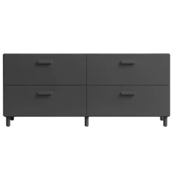 String Furniture Relief chest of drawers with legs, low, grey