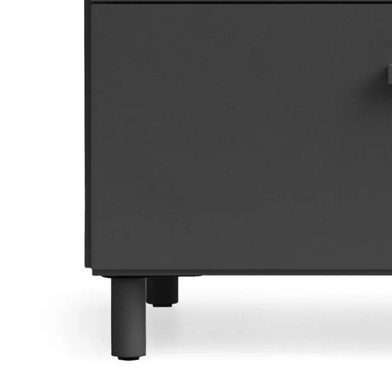 String Furniture Relief chest of drawers with legs, low, grey