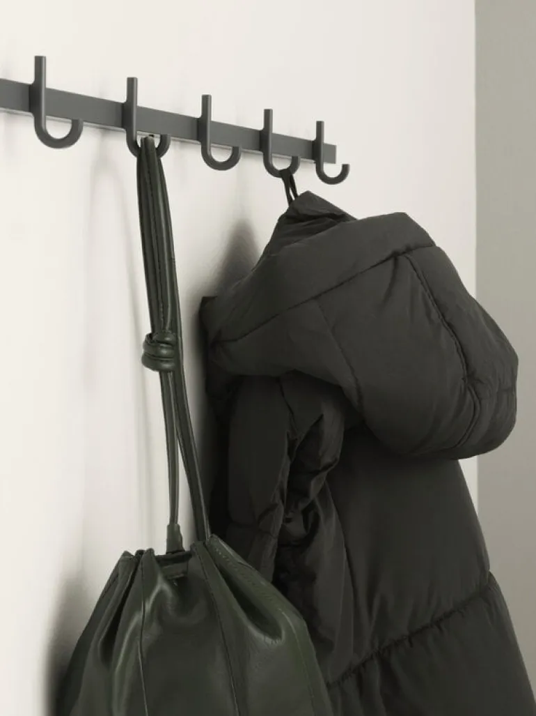 String Furniture Relief hook rail, medium, 82 cm, grey