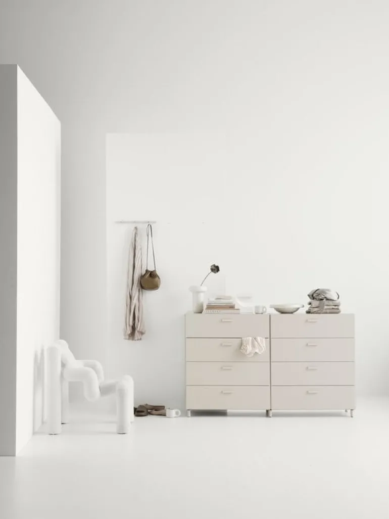 String Furniture Relief hook rail, small, 41 cm, beige