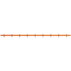 String Furniture Relief hook rail, large, 123 cm, orange