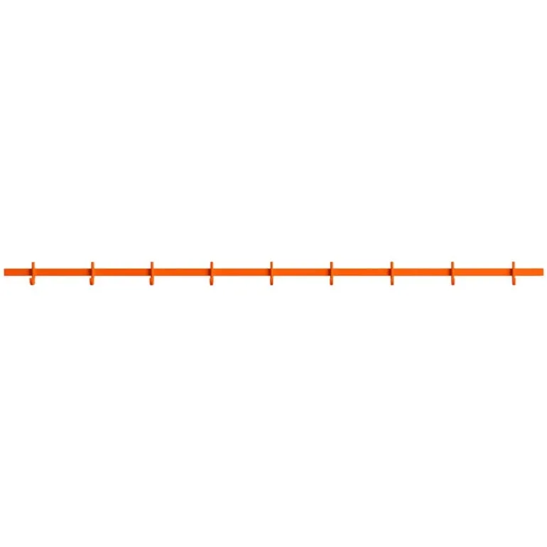 String Furniture Relief hook rail, large, 123 cm, orange