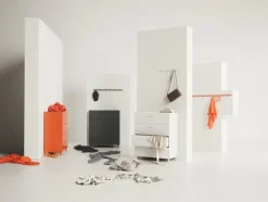 String Furniture Relief hook rail, large, 123 cm, orange