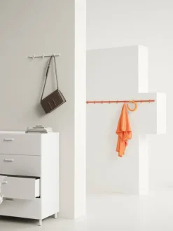 String Furniture Relief hook rail, large, 123 cm, orange