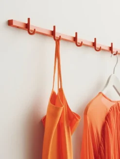 String Furniture Relief hook rail, large, 123 cm, orange