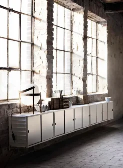 String Furniture String cabinet, 78 x 30 cm, white