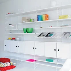 String Furniture String cabinet, 78 x 30 cm, white