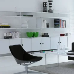 String Furniture String cabinet, 78 x 30 cm, white