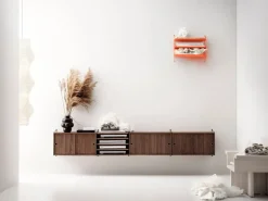String Furniture String cabinet, 78 x 30 cm, walnut
