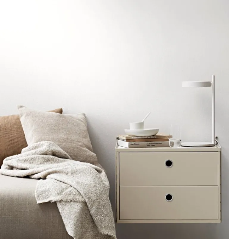 String Furniture String chest with 2 drawers, 58 x 30 cm, beige