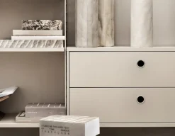 String Furniture String chest with 2 drawers, 58 x 30 cm, beige