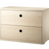 String Furniture String chest with 2 drawers, 58 x 30 cm, ash