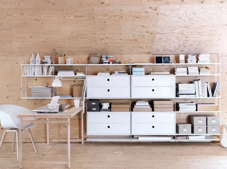 String Furniture String chest with 2 drawers, 58 x 30 cm, white