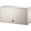String Furniture String cabinet with flip door, 78 x 30 cm, beige