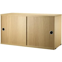 String Furniture String cabinet, 78 x 30 cm, oak
