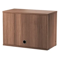 String Furniture String cabinet with flip door, 58 x 30 cm, walnut